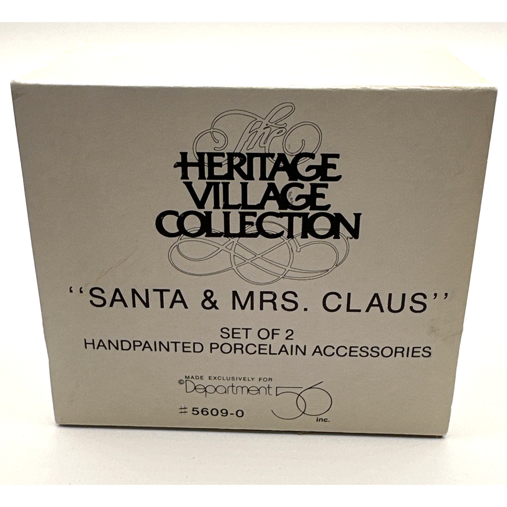 Dept 56 Santa & Mrs. Claus Heritage Village Collection Vintage Retired #5609-0